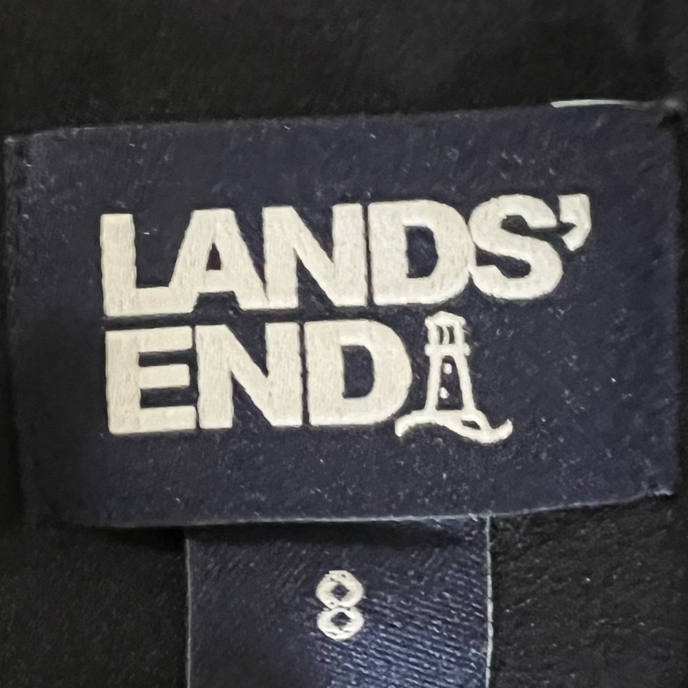 Chase Bank attire Lands' End Women's Navy Blouse worn 1 time size 8 - Picture 3 of 3